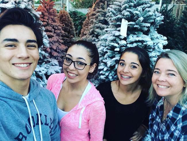 Chance Perez during a Christmas tree shopping with family in December 2015