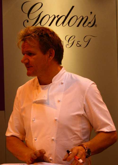 Chef Gordon Ramsay at his restaurant Gordon's