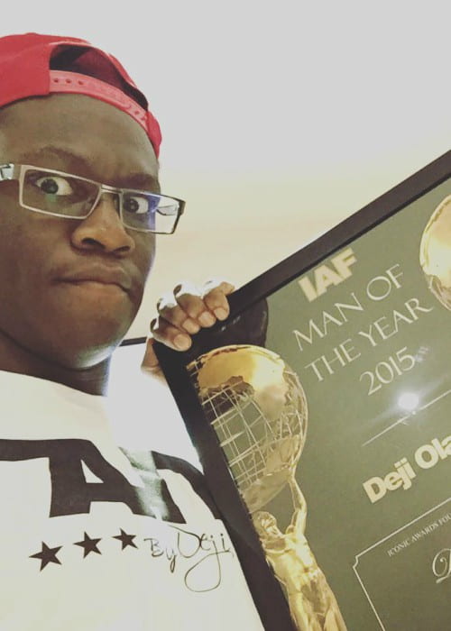 Deji Olatunji in an Instagram selfie as seen in January 2016