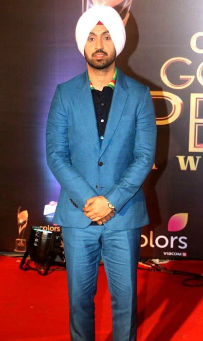 Diljit Dosanjh at Colors Golden Petal Awards in April 2017