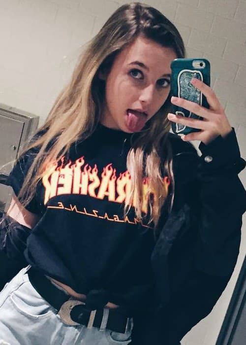 Emma Chamberlain in an Instagram selfie as seen in February 2017