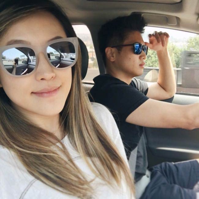 Ha Young Choi and Ki Hong Lee in shades as seen in August 2016