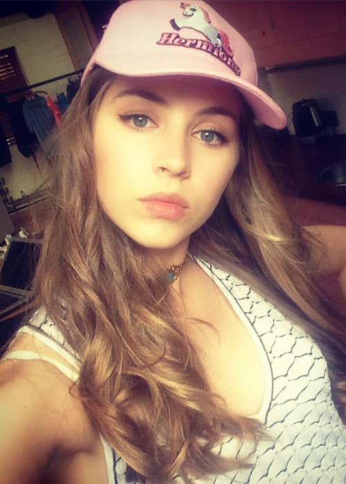 Hermione Corfield in an Instagram selfie as seen in July 2016