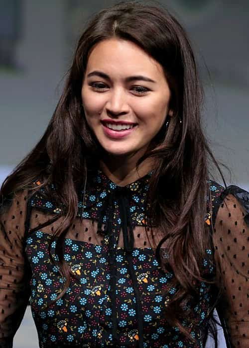 Jessica Henwick speaking at the 2017 San Diego Comic Con International in July 2017