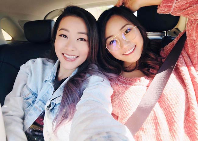 Karen Fukuhara hanging out with her friend Arden Cho as seen in March 2017