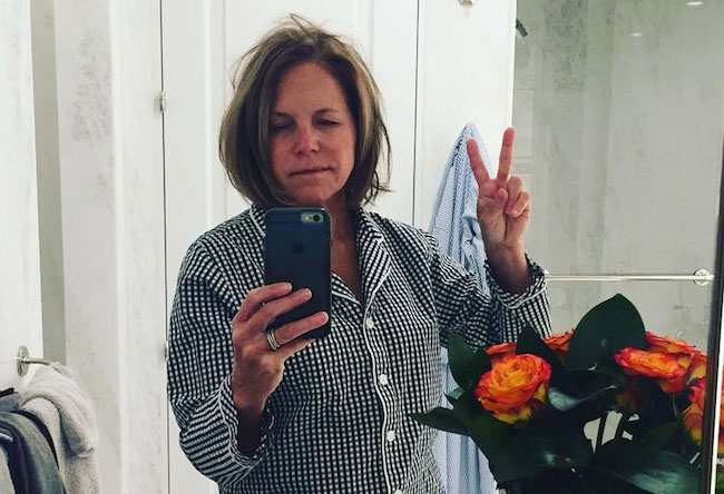 Katie Couric makeup free selfie