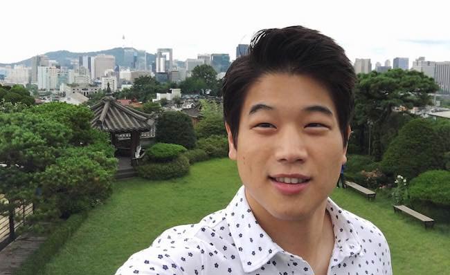 Ki Hong Lee in the July 2016 selfie showing scenic beauty of Korea