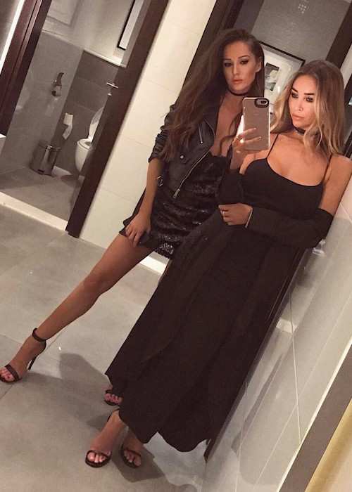 Lauren Pope (Right) in an Instagram selfie with Kellie Acreman in February 2017