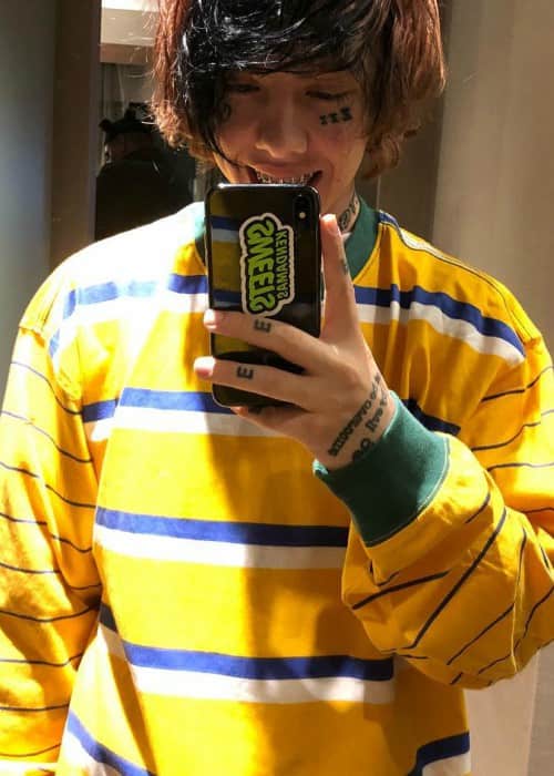 Lil Xan in an Instagram selfie as seen in February 2018