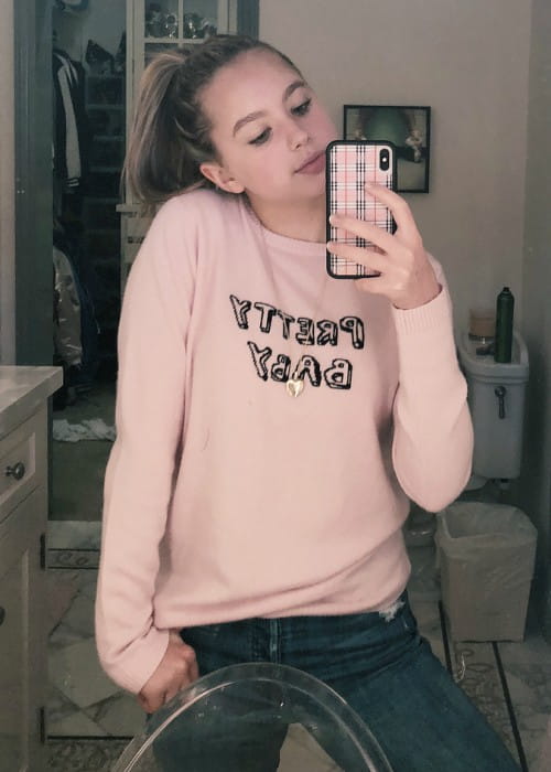 Lilia Buckingham in an Instagram selfie in January 2018