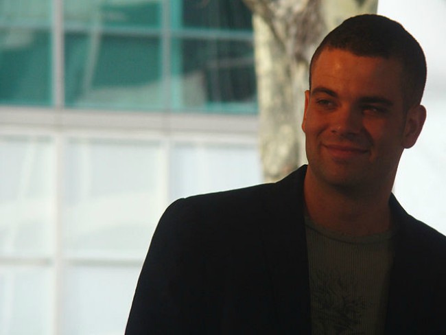 Mark Salling at a charity event in Bryant Park in December 2009