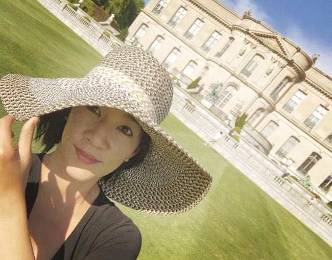 Michelle Kwan at the Newport, Rhode Island in a selfie in May 2017