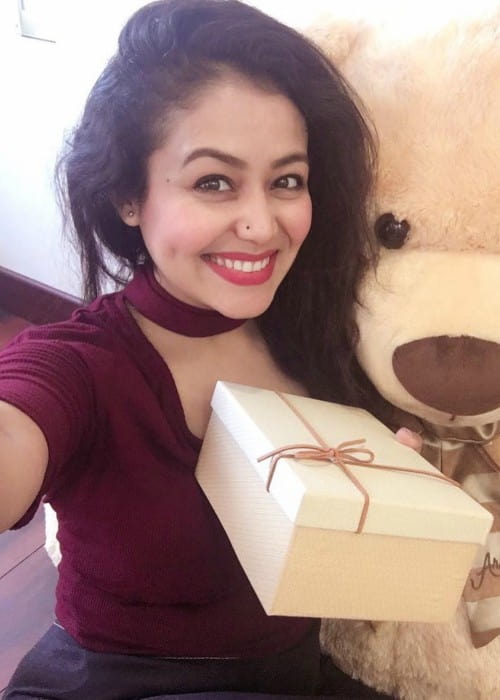 Neha Kakkar in an Instagram selfie as seen in February 2018