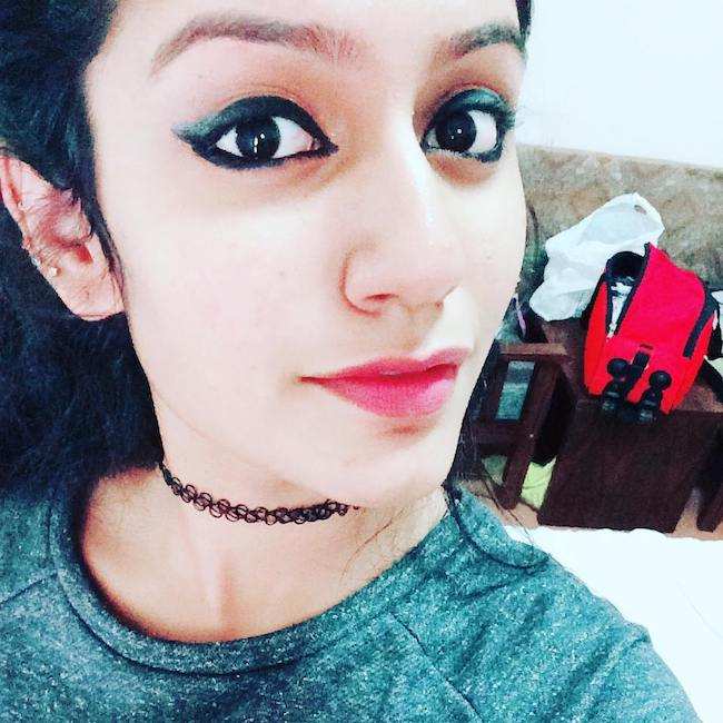 Priya Prakash Varrier in an Instagram selfie in October 2016