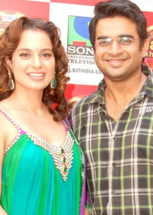 R. Madhavan and Kangana Ranaut during the promotions of Tanu Weds Manu in 2011