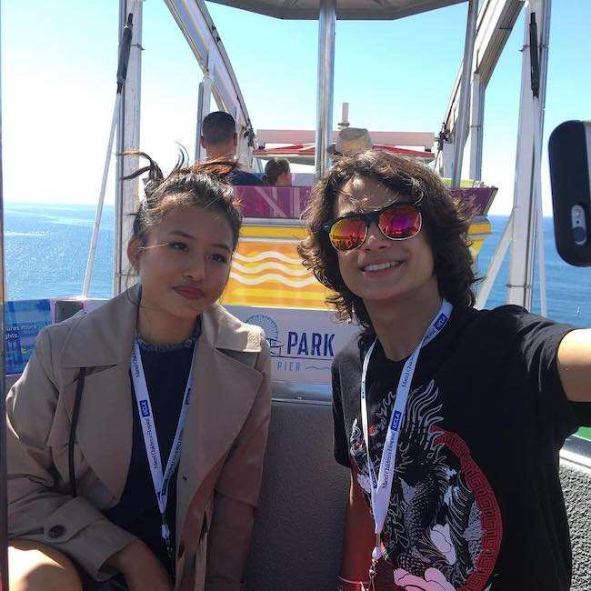 Rio Mangini and Haley Tju in an Instagram selfie in September 2016