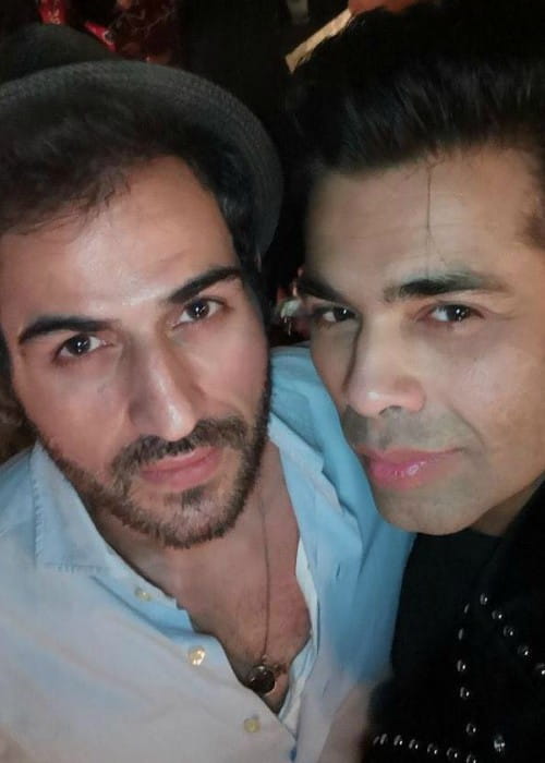 Sajjad Delafrooz (Left) and Karan Johar in an Instagram selfie in February 2018