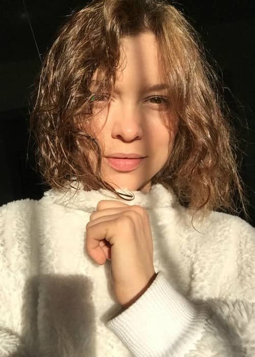 Sophie Cookson in an Instagram selfie as seen in December 2017