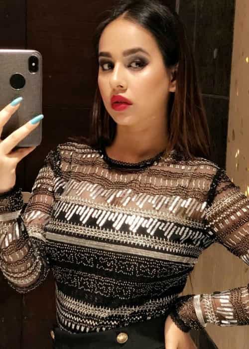 Sunanda Sharma in a selfie in January 2018