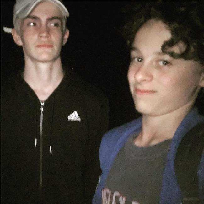 Wyatt Oleff and Logan Thompson in a selfie in July 2016