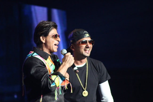 Yo Yo Honey Singh (Right) and Shah Rukh Khan as seen in September 2014