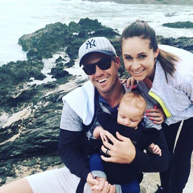 AB de Villiers with his family during a holiday in 2015