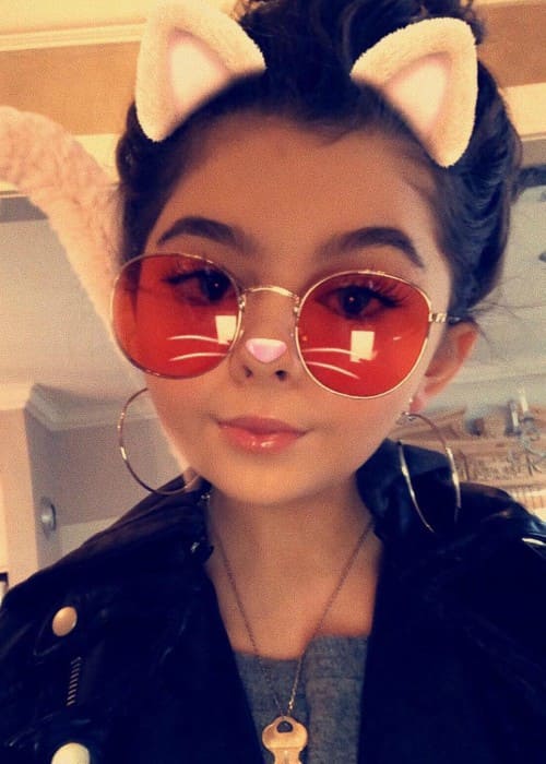 Addison Riecke in a selfie in January 2018