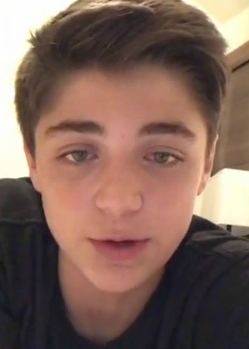 Asher Angel in a selfie in August 2017