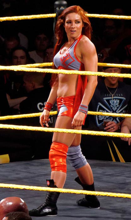 Becky Lynch at an NXT event in San Jose, California in March 2015