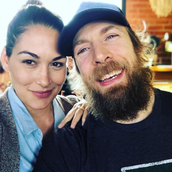 Brie Bella and Bryan Danielson on a vegan lunch date in February 2018