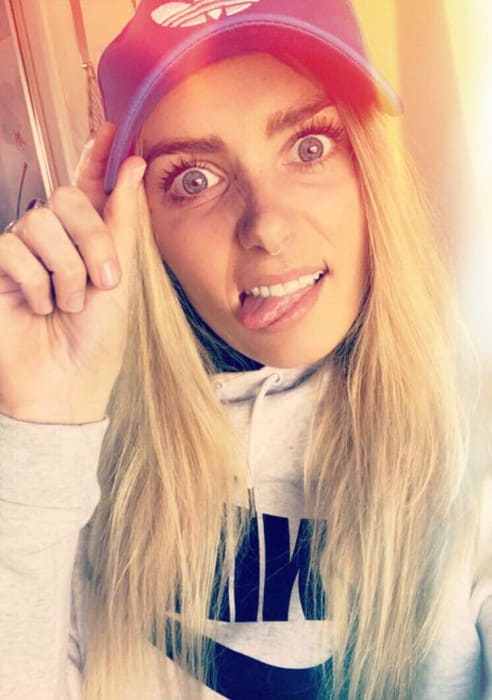 Chelsea Halfpenny in a selfie in March 2017