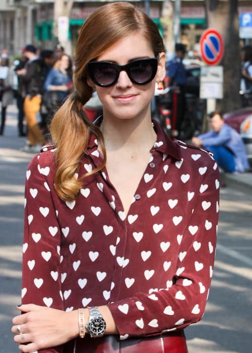 Chiara Ferragni at the Milan Fashion Week in September 2013