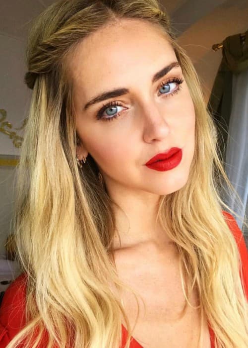 Chiara Ferragni in a selfie in March 2018