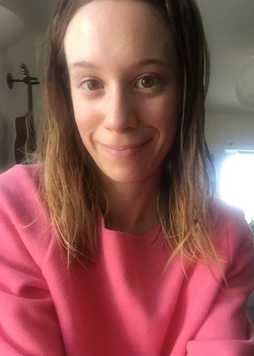 Chloe Pirrie in pink dress in March 2017 selfie