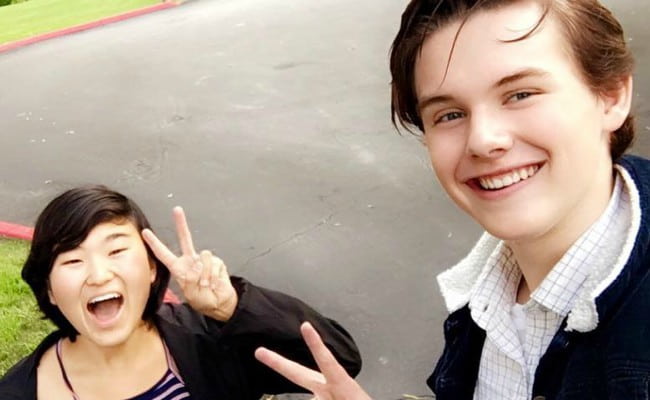 Garrett Wareing and Emily Inaba in a selfie as seen in October 2016