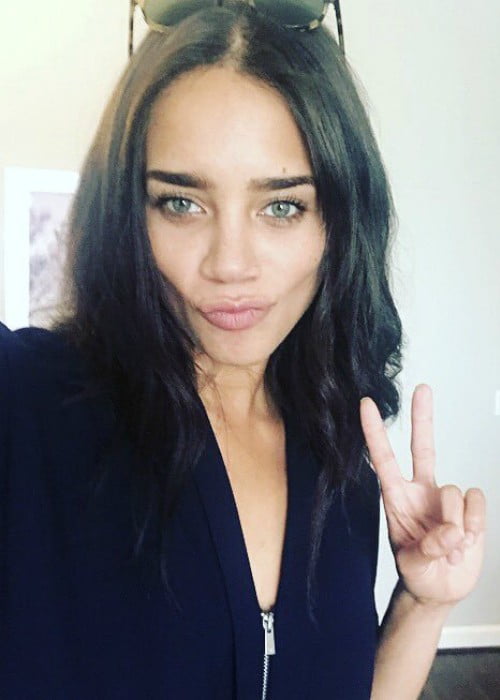 Hannah John-Kamen in a selfie in August 2017