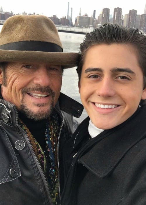 Isaak Presley (Right) in a selfie with his dad as seen in December 2017