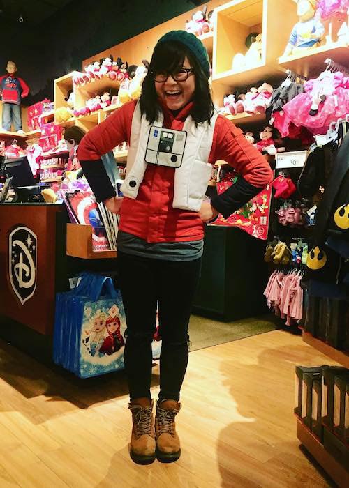 Kelly Marie Tran in a Disney store as seen in October 2017