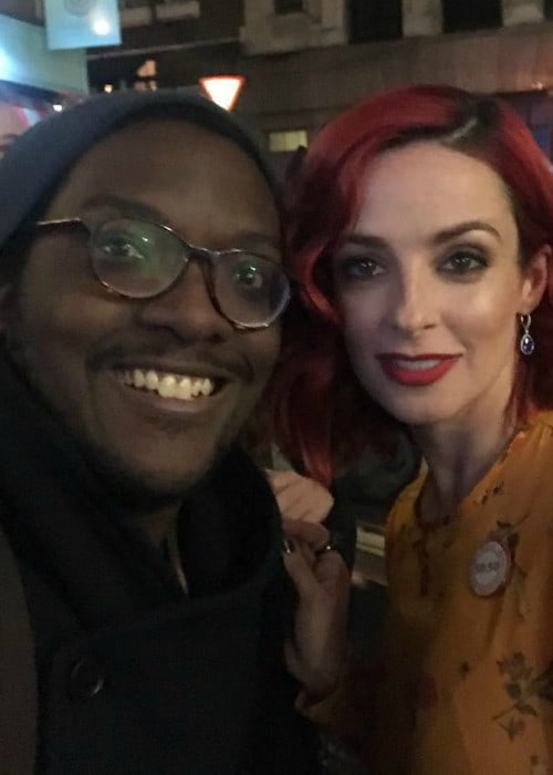 Laura Donnelly and Sam in a selfie in December 2017