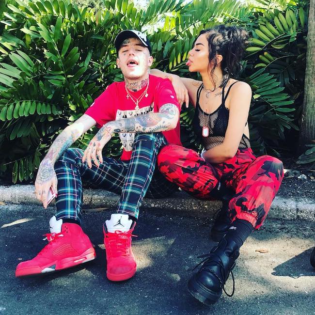 Lil Peep and Arzaylea Rodriguez as seen in November 2017