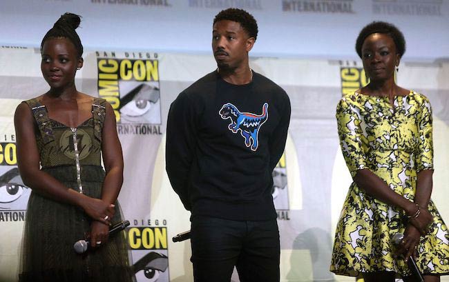 Lupita Nyong'o, Michael B. Jordan, and Danai Gurira at the 2016 San Diego Comic-Con International