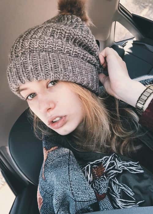 Maddie Welborn in a selfie in January 2018