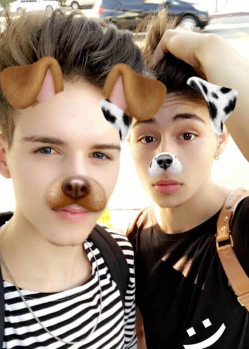 Michael Conor (Left) and Mikey Jimenez in a selfie in October 2017