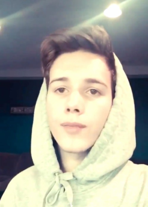 Michael Conor in a still from a selfie video in January 2016