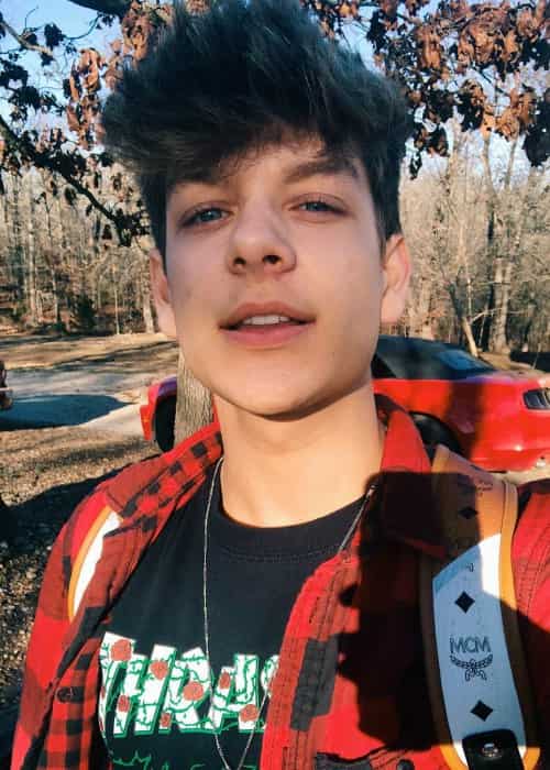 Nathan Triska in an Instagram selfie as seen in February 2018