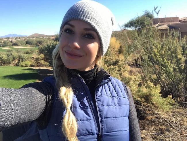 Paige Spiranac at the Troon North Golf Club in December 2017