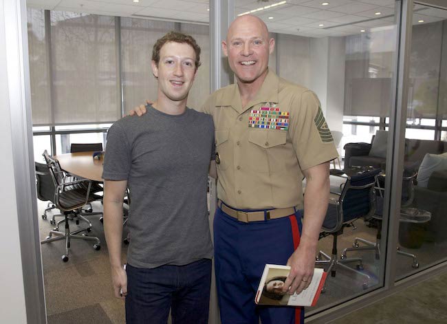 Sergeant major Marine Corps, Micheal P. Barrett and Mark Zuckerberg