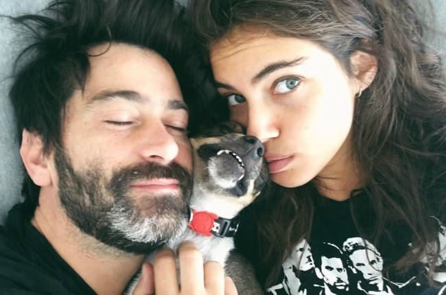 Shlomit Malka and Yuda Levi in a selfie on Valentine's Day in 2018