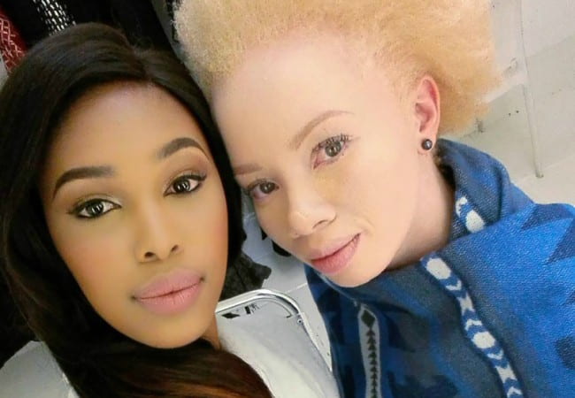 Thando Hopa (Right) in a selfie in September 2016