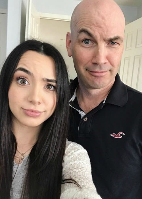 Veronica Merrell in a selfie with her dad as seen in June 2017